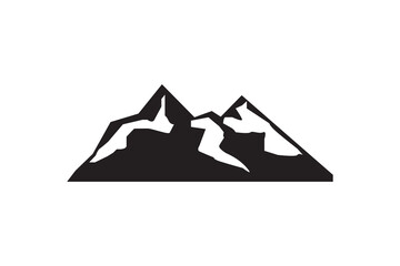 A silhouette of a mountain range