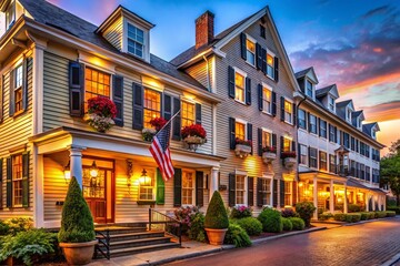 Historic Griswold Inn in Downtown Essex, Connecticut - Iconic Portrait Photography of a Timeless Landmark