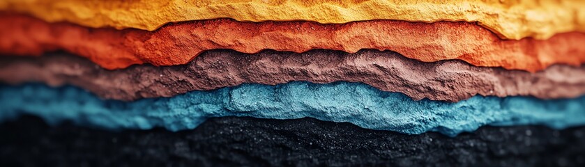 A vibrant display of colorful layers showcasing texture and depth, perfect for artistic or design projects.