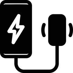 Simple vector icon smartphone charging