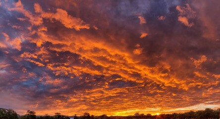 view of a beautiful rich sky