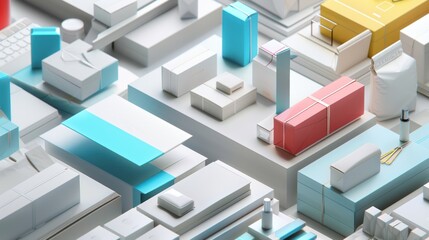 Abstract Composition of Geometric Shapes and Packages