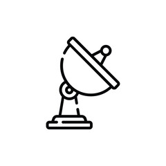 satellite dish icon illustration line art style