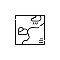weather news icon illustration line art style