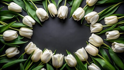 Funeral invitation card and memorial flowers.