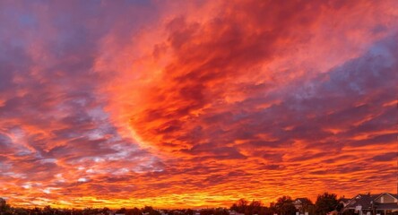 view of a beautiful rich sky