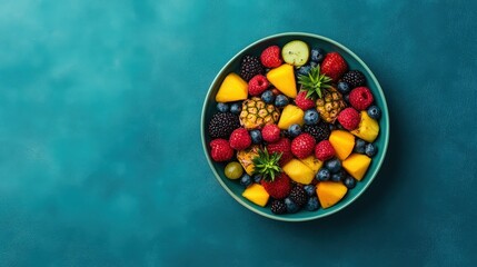 Colorful Tropical Fruit Platter for Healthy Eating
