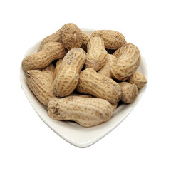 peanuts on white background