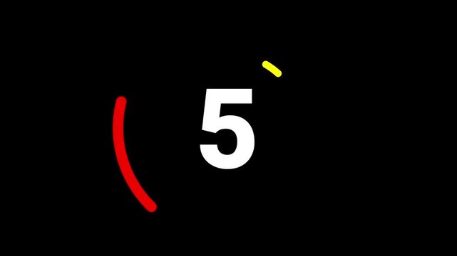 Animated number countdown countdown moments numbers green screen 4k 60 fps