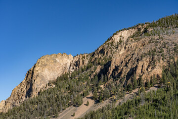 Golden Gate Canyon, Glen creek. Yellowstone National Park , Wyoming. Huckleberry Ridge Tuff form Island Park Caldera. Yellowstone Volcanic System.