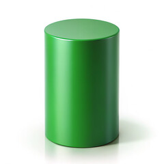 Obraz premium green tin can. isolated, white, cup, plastic, container, can, drink, blank, object, coffee, paper, empty, glass, food, disposable, box, beverage, metal, lid, cream, tin, 3d, packaging, liquid, bottle