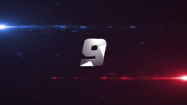 Countdown 10 second grunge movie action cinematic title trailer timer animation background