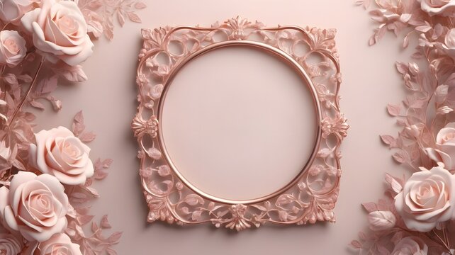 Vintage Floral Frame Vector Design