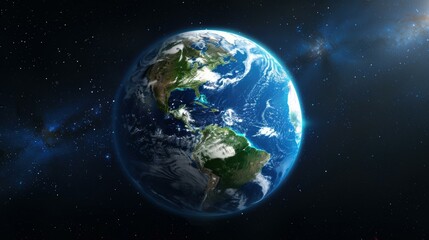 Obraz premium Our planet, Earth, seen from space. AI.