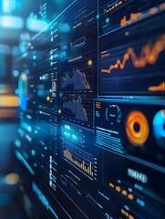 Fototapeta premium Digital Marketing Analytics Dashboard Showing Conversion and Engagement Spike