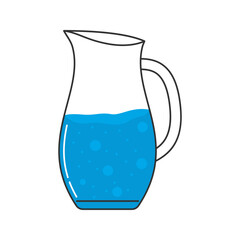 a pitcher of mineral water