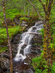 Fototapeta premium Waterfall Corrieshalloch Gorge Vertical Orientation