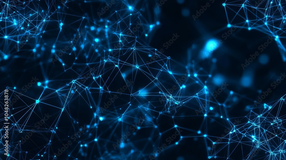 Poster seamless abstract blue digital background. big data visualization. science background. big data comp
