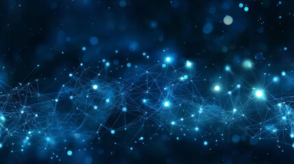 Seamless Abstract digital network connection blue background 3D rendering , isolated on white background, , copy space for text,