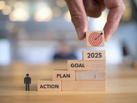 Strategic 2025 Business Goal Plan with Action Steps for Success and Achievement
