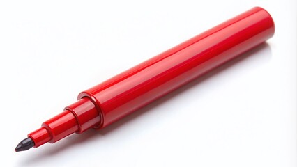 Red Permanent Marker Pen with Cap - Thick Brush for Bold Writing and Crafting