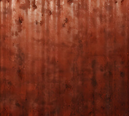 Grunge red metal wall texture background, suitable for Halloween theme background, old cracks in cement, dusty old film effect texture, horror concrete imitation facade wall, generative AI