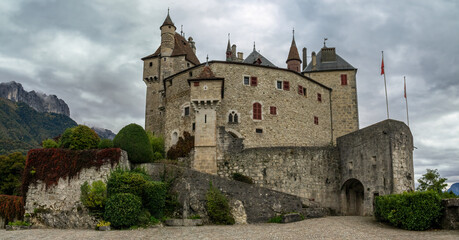 Fototapeta premium Château de Menthon-Saint-Bernard. Sleeping Beauty Castle