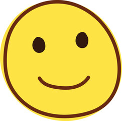 Cute smiley emoji elements on white background. Vector illustration.