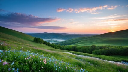 Fototapeta premium Soft-toned calming background wallpaper HD, offering a tranquil atmosphere and visually soothing effect for your desktop or mobile.