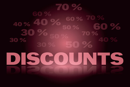 advertising banner about discounts and sales - Powered by Adobe