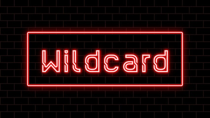 Wildcard のネオン文字