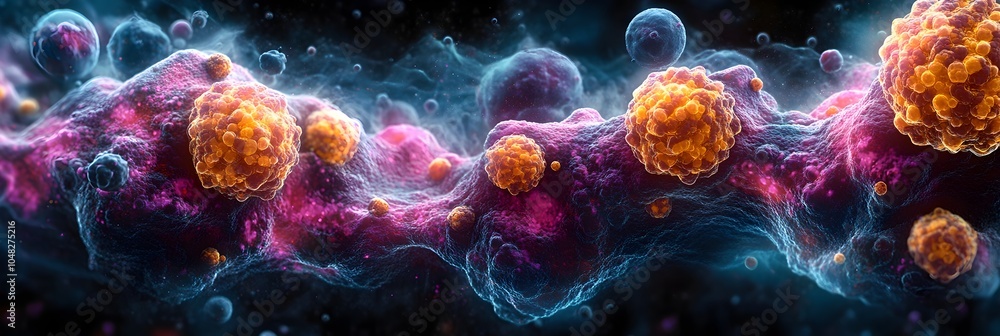 Poster captivating cosmic energy - abstract glowing particles,swirling nebulae,and otherworldly celestial p