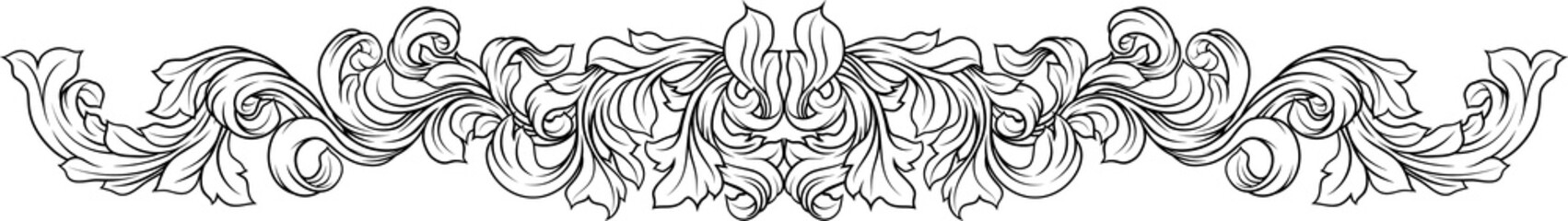 Filigree Heraldic Heraldry Pattern Band Vine