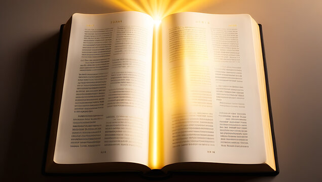 book john open glowing bible golden rays light ideal bible studies intros