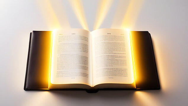 book john open glowing bible golden rays light ideal bible studies intros