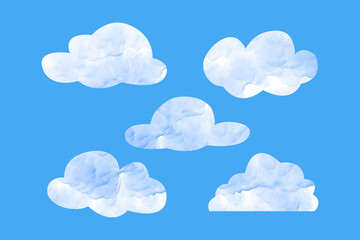 clouds icon set isolated