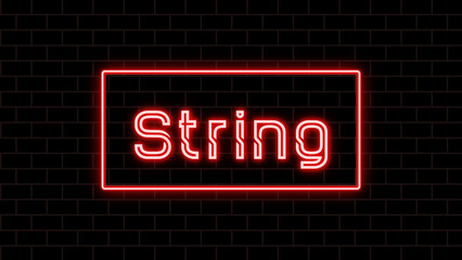 String のネオン文字