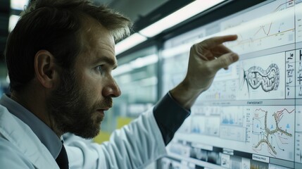 Doctor explaining colon health to patient, using detailed diagram to illustrate key points, emphasizing the importance of preventive care and early detection in medical consultations.