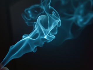 Fototapeta premium electric smoke on black background