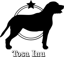 Tosa Inu dog silhouette,  dog, dog breeds, logo, vector, silhouette, logo design, animal, illustration, icon, sign, design, black,  symbol, pet