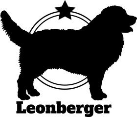 Leonberger dog silhouette,  dog, dog breeds, logo, vector, silhouette, logo design, animal, illustration, icon, sign, design, black,  symbol, pet