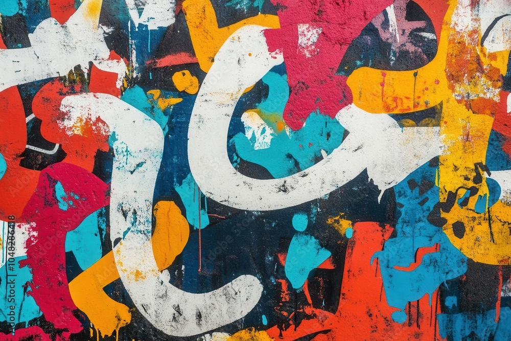 Poster abstract mural for artistic urban vibes background. idea for a unique and imaginative backdrop desig