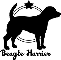  Beagle Harrier dog silhouette,  dog, dog breeds, logo, vector, silhouette, logo design, animal, illustration, icon, sign, design, black,  symbol, pet
