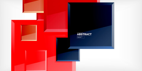 Obraz premium Colorful squares with reflections abstract background design. Vector Illustration For Wallpaper, Banner, Background, Card, Book Illustration, landing page