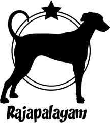 Rajapalayam dog silhouette,  dog, dog breeds, logo, vector, silhouette, logo design, animal, illustration, icon, sign, design, black,  symbol, pet
