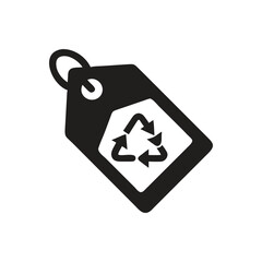 Obraz premium Recycle Tag Icon on white background