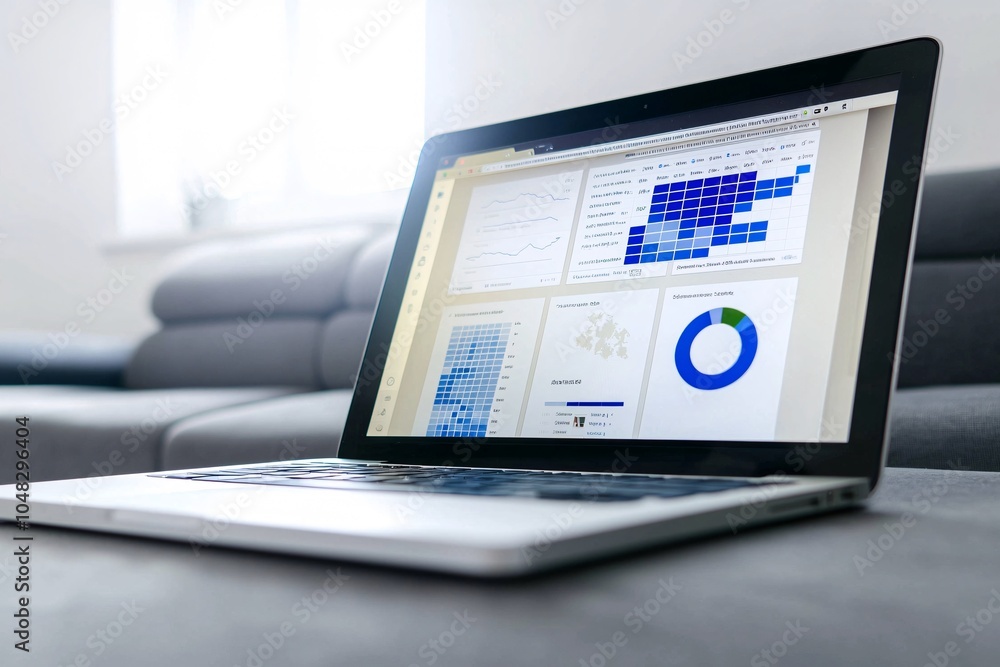 Poster laptop displaying a content management system (cms) interface, website backend design, seamless cont