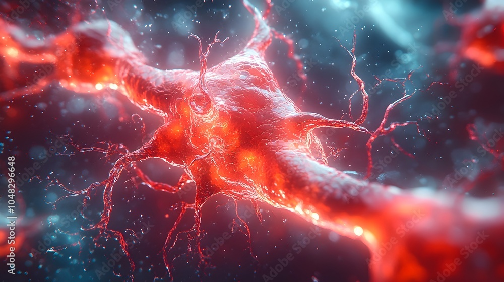 Fototapete mesmerizing abstract image of a powerful cosmic energy explosion,with swirling waves of vibrant colo