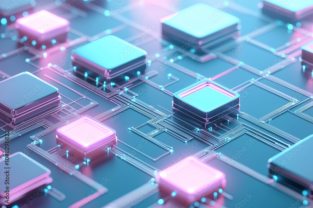 Poster abstract 3d grid representing a website s architecture, backend development visualization, digital i
