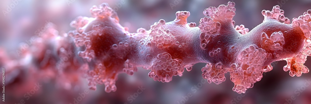 Aufkleber mesmerizing abstract macro photograph depicting intricate coral-like organic structures in vibrant s